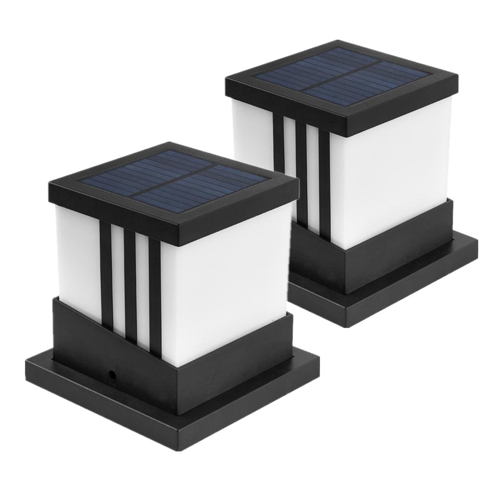 

T-SUN 2Packs Солнечный столб Светильник Солнечный Светильник Забор Светильник IP65 Уличный Солнечный Светильник Для Украшения Сада Ворота Забор Стена Двора