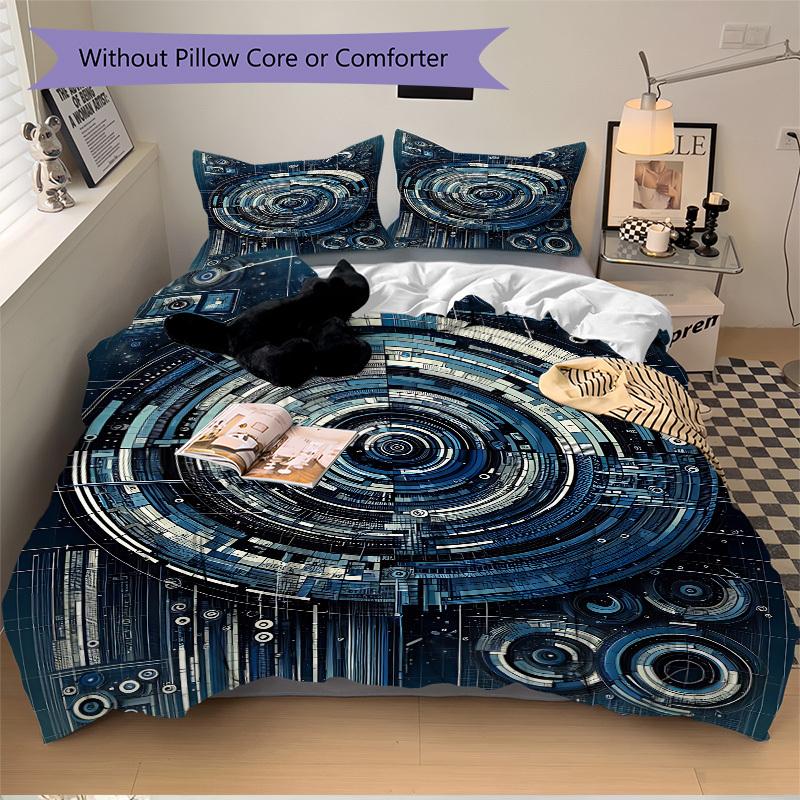 3pcs Cybernetic Circuits Bedding Set, Includes 1 Comforter + 2 Pillowcases, Without Pillow Inserts, Soft Comfortable, Lightweight Breathable088