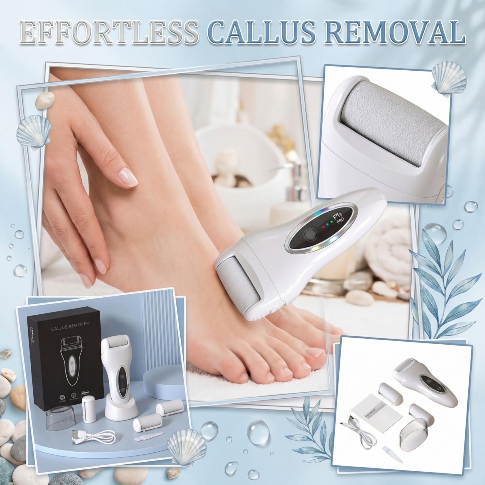 

Перезаряжаемый электрический эксфолиатор для ног и инструмент для педикюра One Size белый