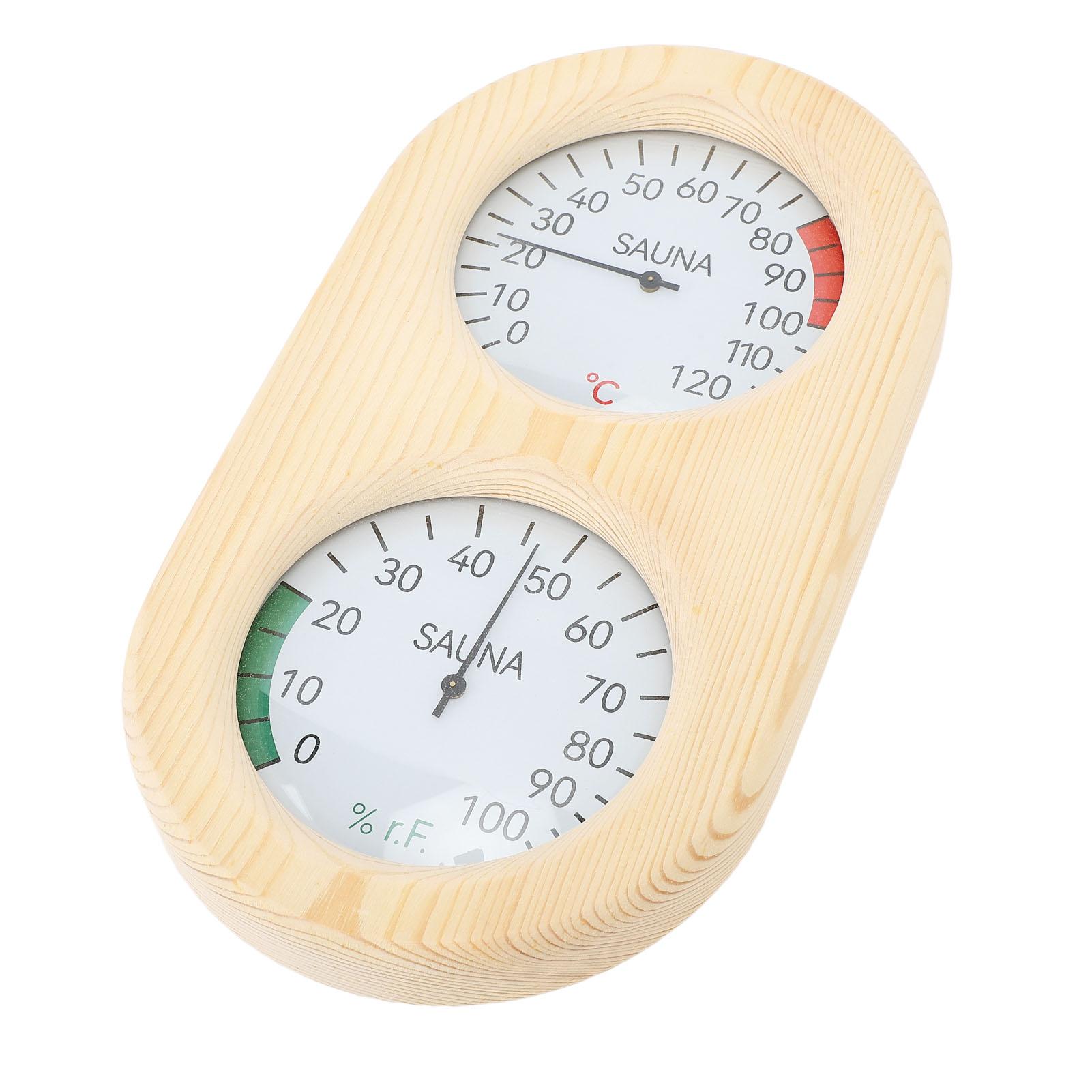 Sauna Hygrometer Thermometer Gauge, Sauna Room Thermometer Hygrometer, Practical, Accurate for Steam Bath