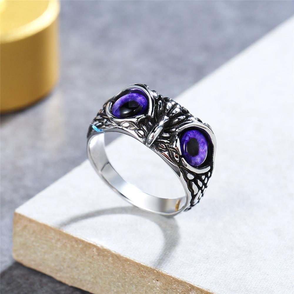 2026 Personalized Retro Halloween Owl Ring, European and American Jewelry Accessories Ring Gift