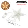 2023 Christmas Tree Top Star Led Glows Pentagram Gold Transparent Atmosphere Christmas Colored Lights With Battery Box Xmas Tree