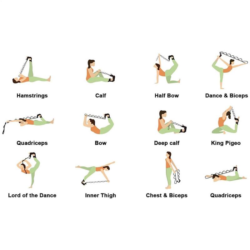 Stretch Out Straps For Physical Stretching Strap With Loops Fascia Hamstring Leg Stretcher Belt For Home Workout Exercise