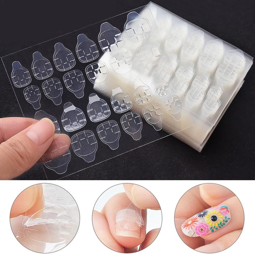 50pcs Transparent False Nail Jelly Transparent Nail Jelly Adhesive  Daily Nail Art Quick Application
