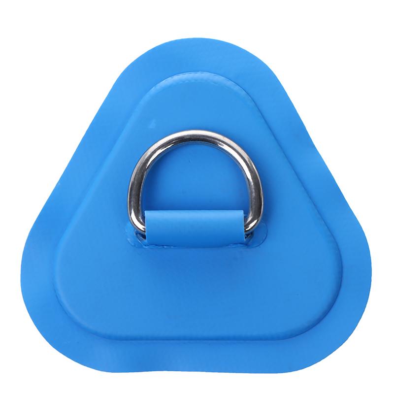 1Pc Surfboard Dinghy Boat Pvc Patch With Stainless Steel Triangle D Ring Patch Inflatable Boat Patch Canoe Deck Rigging Sup