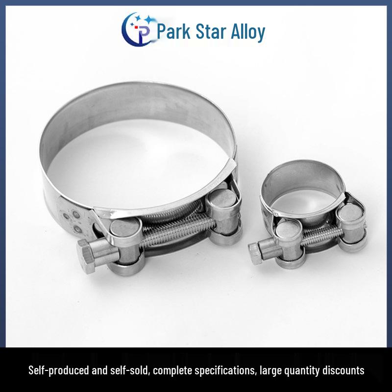 

304 Stainless Steel Heavy-Duty European-Style Pipe Clamps - Thickened Tube Clips 17-19-Iron