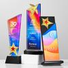 Crystal Trophy: Five-Pointed Star Metal Award for Children's Basketball and Outstanding Employee Excellence