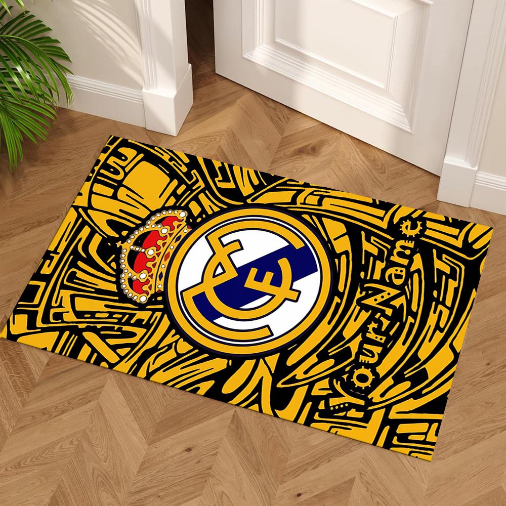 Real Madrid Club Customize Your Name Carpet Design for Dining Room Bedrooms Hallway Decorate Room Anti-slip Rug Office Home Decor