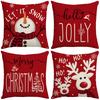 Christmas Pillow Little Snowman Elk Element Set Home Atmosphere Decoration Sofa Cushion Letter Print Pillow Cushion
