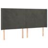 VidaXL Tête de Lit à LED Meuble de Chambre à Coucher Accessoire de Lit Double Tête de Cadre de Lit Intérieur Gris Foncé 3123829