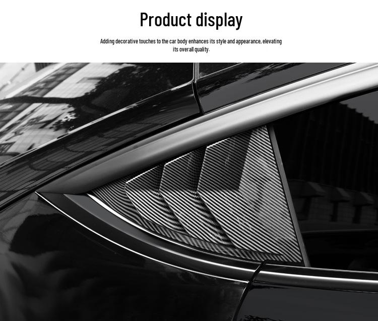 21-25 Model Y Rear Triangle Window Louver Deflector Sticker