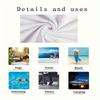 Ocean Shell Microfiber Beach Towel 2D Flat Printed Waterproof Sandproof Travel Bath Towel For Seaside Holiday Sunbath