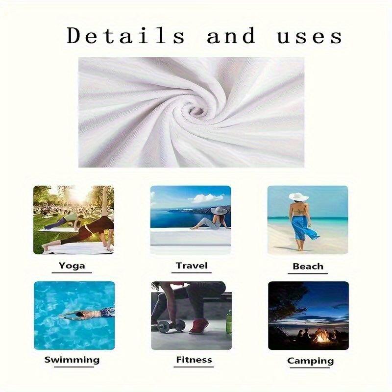 Ocean Shell Microfiber Beach Towel 2D Flat Printed Waterproof Sandproof Travel Bath Towel For Seaside Holiday Sunbath