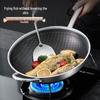 Zhishi 316 Stainless Steel Non-Stick Wok
