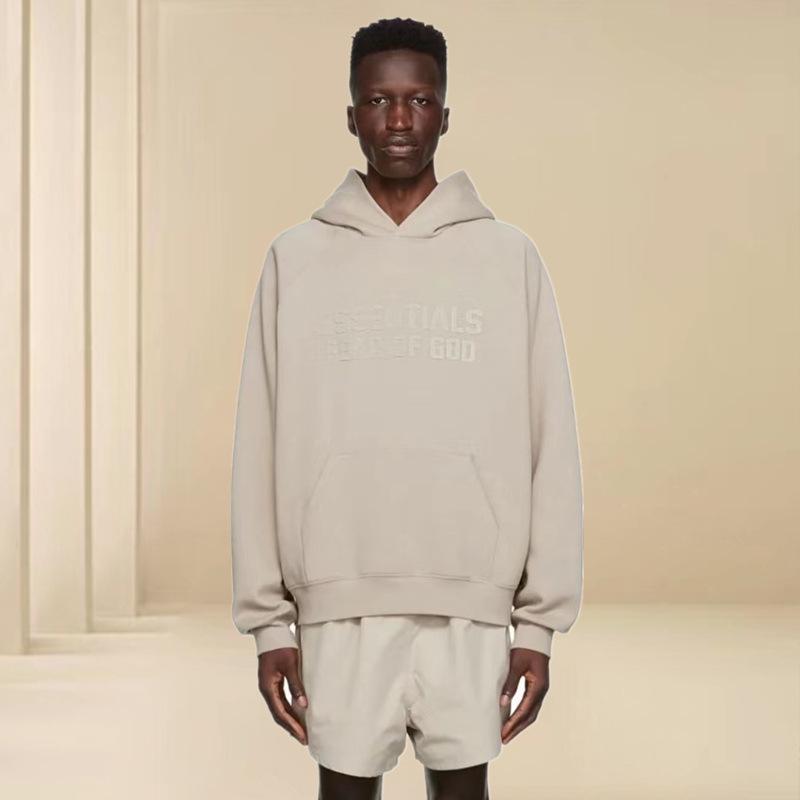 FOG Essentials Double Line Loose Fit Hoodie - Silikon-Buchstabendesign, Partnerlook für Herbst/Winter, Plus Samt für Wärme.