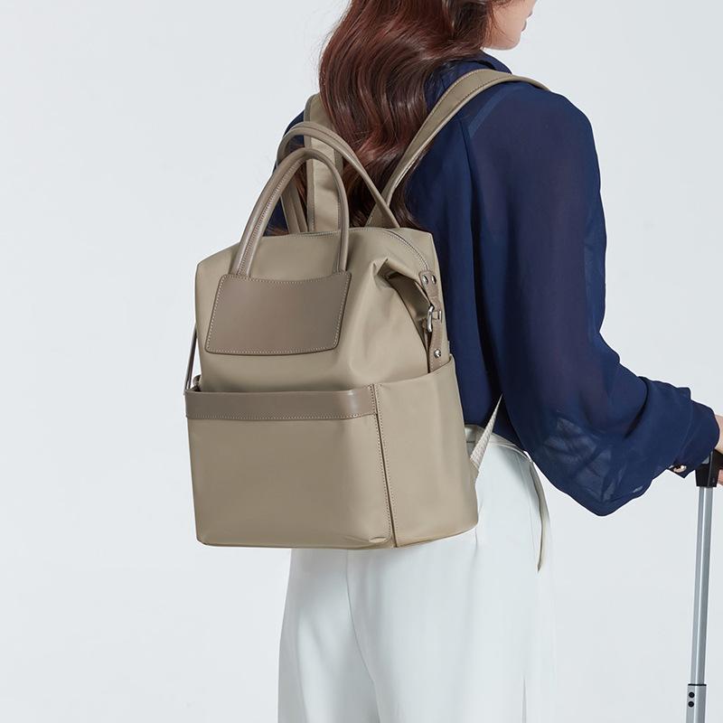 2024 Spring/Summer New Oxford Cloth Backpack for Women, Fashionable Versatile Travel Handbag, Waterproof Nylon School Bag