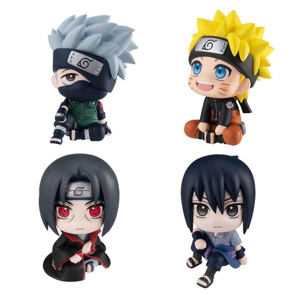 Anime Naruto Figure Naruto 9cm Kakashi Q Version Kawaii Sasuke Itachi Action Figurine Car Decoration Collection Model Gifts