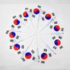Corée du Sud 10 pièces de drapeaux à main 14*21cm