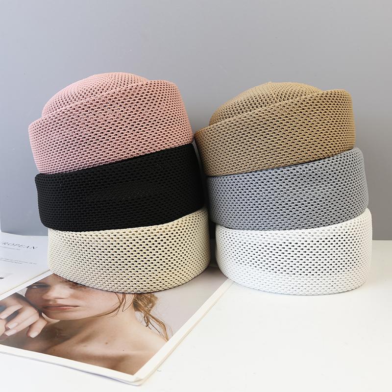 Summer Mesh Outdoor Breathable Beret for Women Taqiyah Kufi Hard Pink Berets Caps Elegant Sun Hat Wholesale
