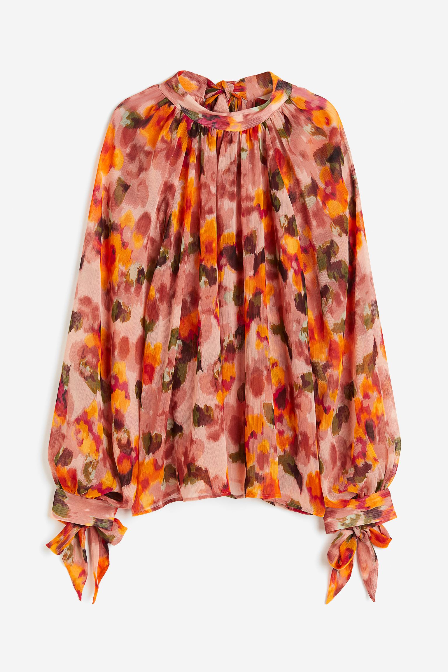 

Bow-detailed crepe blouse