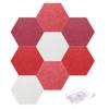 8Pc Hexagon Acoustic Panels 30x26cm B1 Fireproof Soundproof Foam Panels with 30 Push Pins for Wall Decoration Home Studio Office