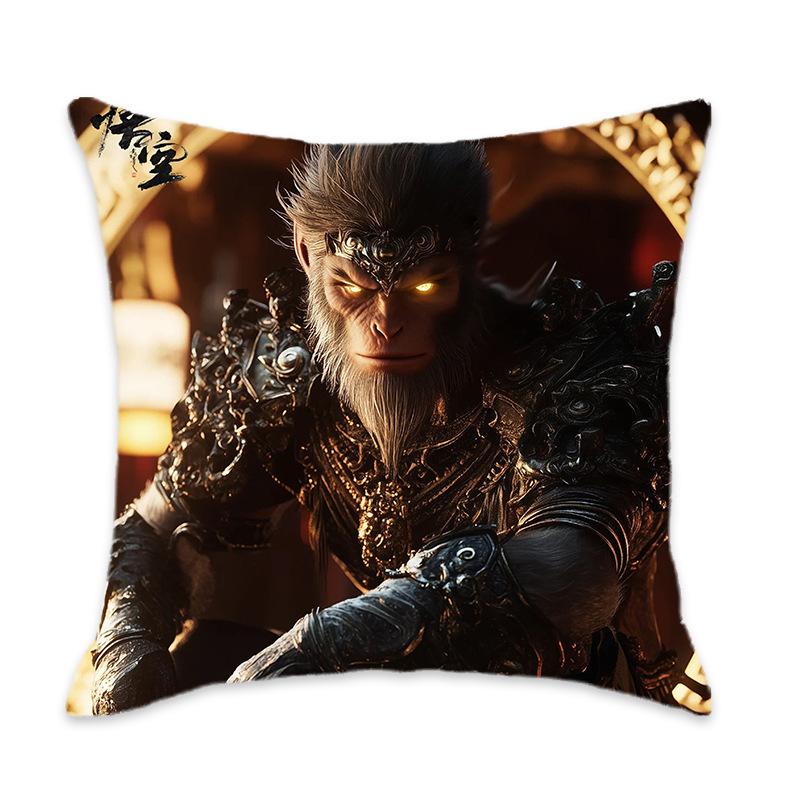 Kissen der New Black Myth Wukong Serie Bequem und weich Auto Zuhause Schlafzimmer Nachttischkissen Kissen