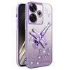 Case For Xiaomi Redmi 13 4G/5G/Note 13R 5G/Poco M6 4G/M6 Plus 5G Dragonfly Kickstand TPU Flowers Glitter Phone Cover