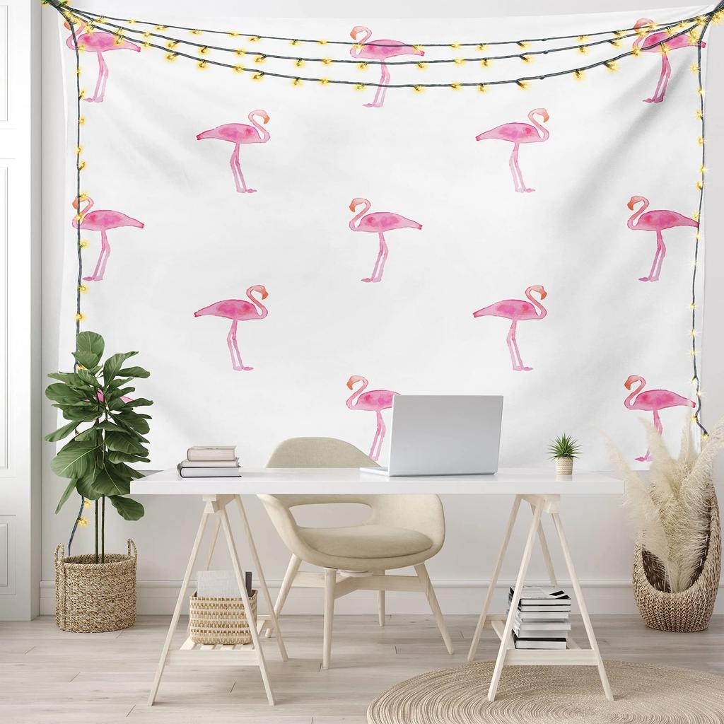 Flamingo Tropical Beach Tapestry Hippie Flamingo In Beach Seaside Tapestries Wall Hanging Art for Bedroom Living Room Dorm Home