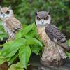 Home Art Craft Niedliche Dekoration Eulenform Harz Desktop Lebensechte Indoor Garten Figur Ornament Outdoor Anti-Vogel-Kollektion