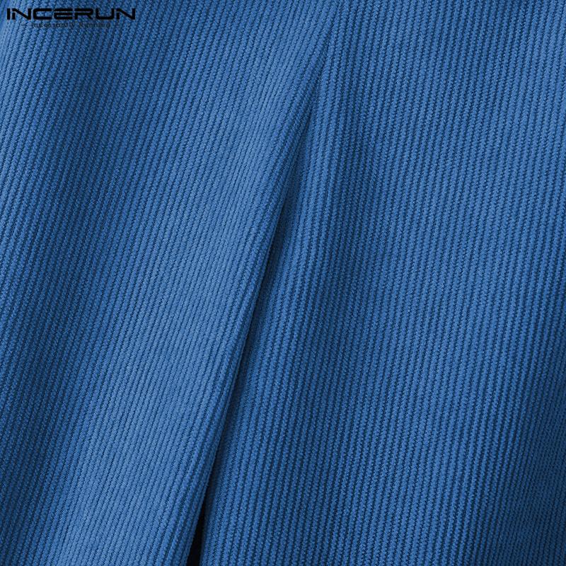 INCERUN Pánské vícekapsové bandážové zapínání na zip v pase Texturované jednobarevné harémové kalhoty