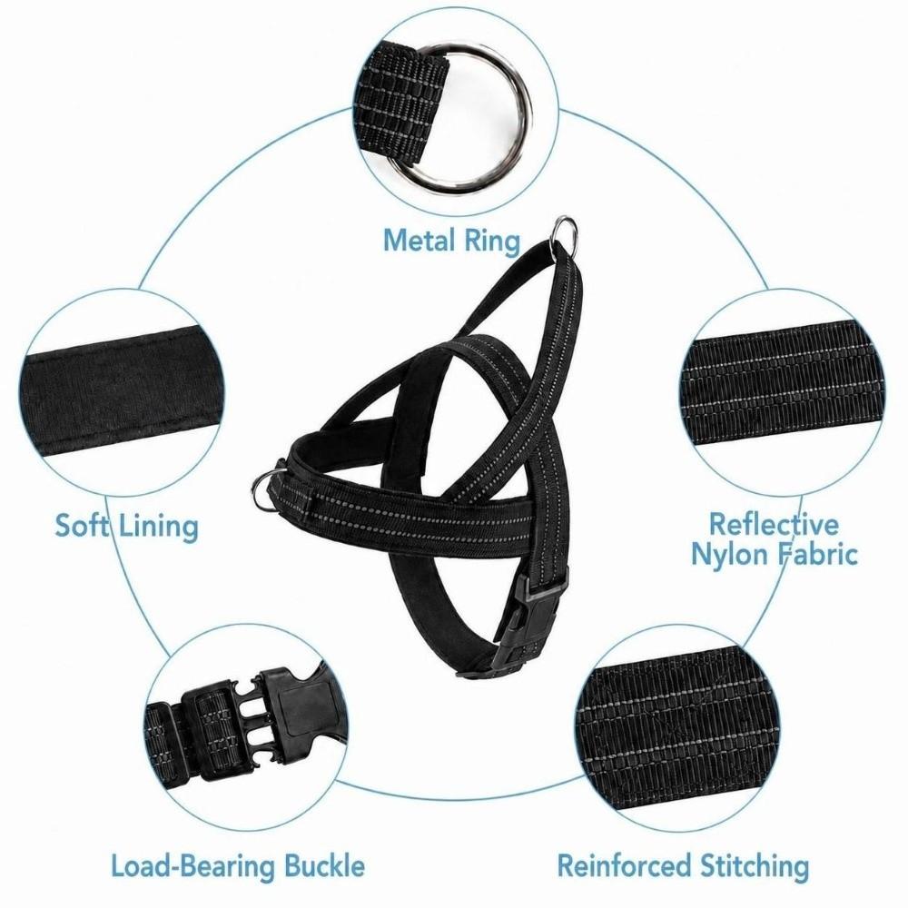 Reflective Design Escape Proof Dog Harness Nylon Dog Harness Vest Pet Harness  Medium Large Dog