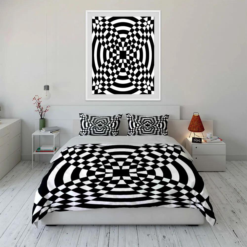 "Geometric Pattern Three-Piece Decor Set" Multiple sizes kid's and adults' bedroom Exquisite 3PC bedding set gift