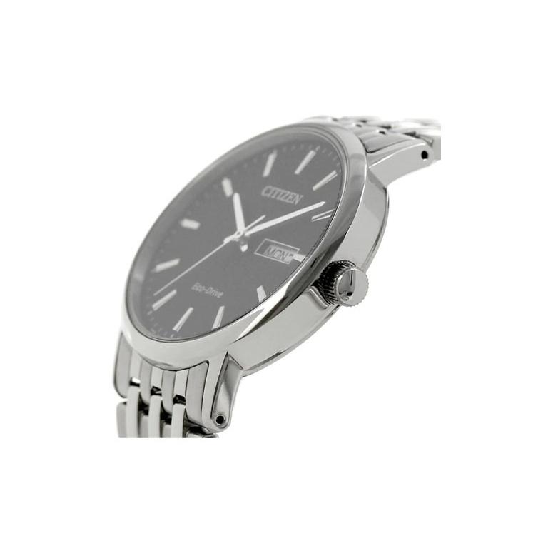 Citizen Fashion Calendar Eco-Drive Quartz Movement Stainless Steel Watch Men watches Black BM9010-59E