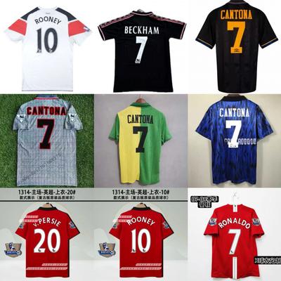 Vintage Jersey Nostalgic Classic Football Jersey Cantona Rooney Beckham C Ronaldo Park Ji Xing Jersey