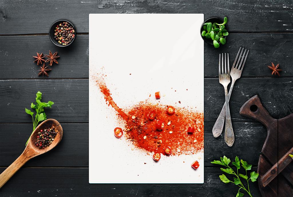 GLASS CUTTING BOARD 35x52 Chili
