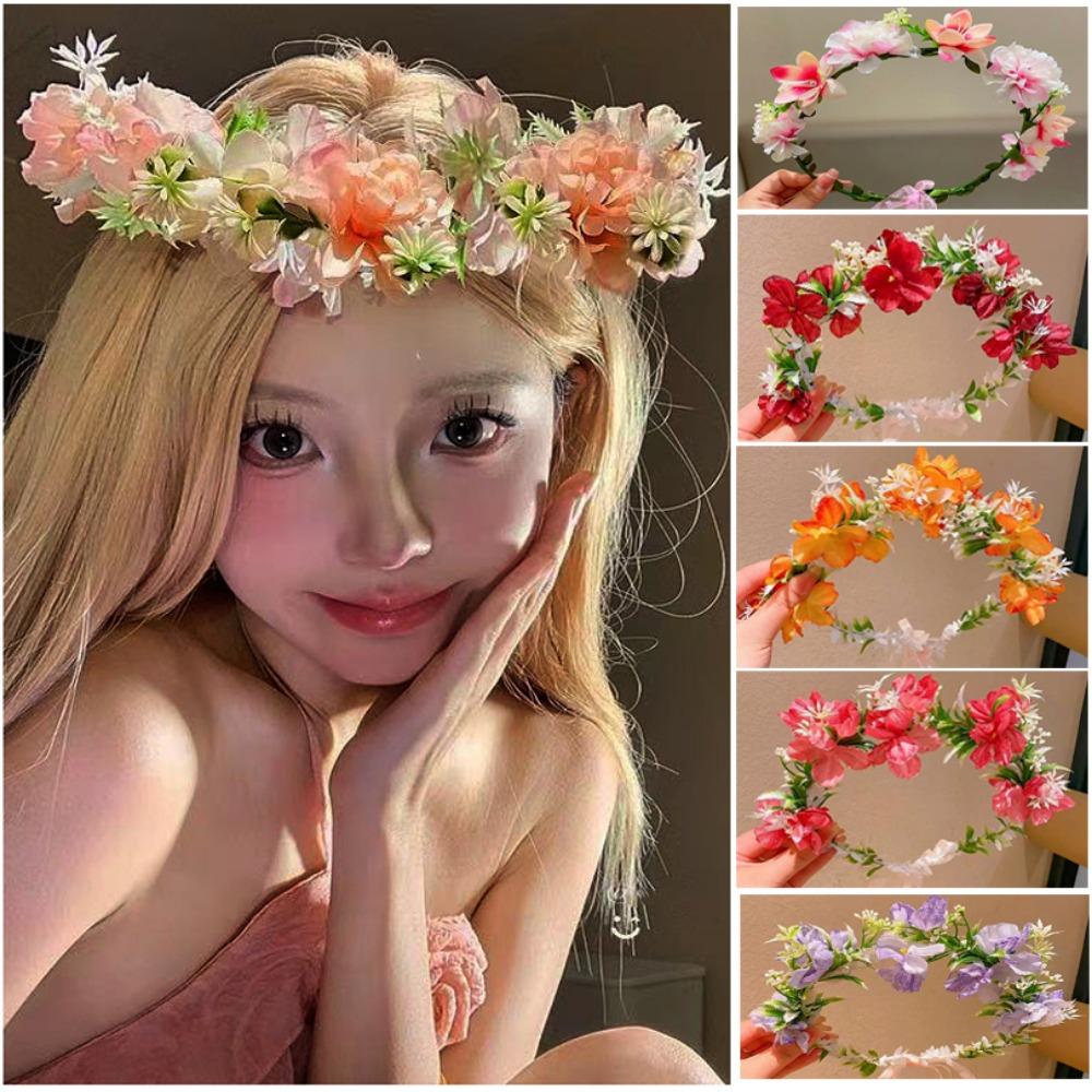 Multistyles Women Wedding Floral Headband Fashion Party Bride Garland  Wedding Baby Shower Decor