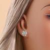 Flower shape design Women's Earrings  Natural round 5.0mm ethiopia opal"lucky stone" 925 sterling silver Fine Jewelry party gifts