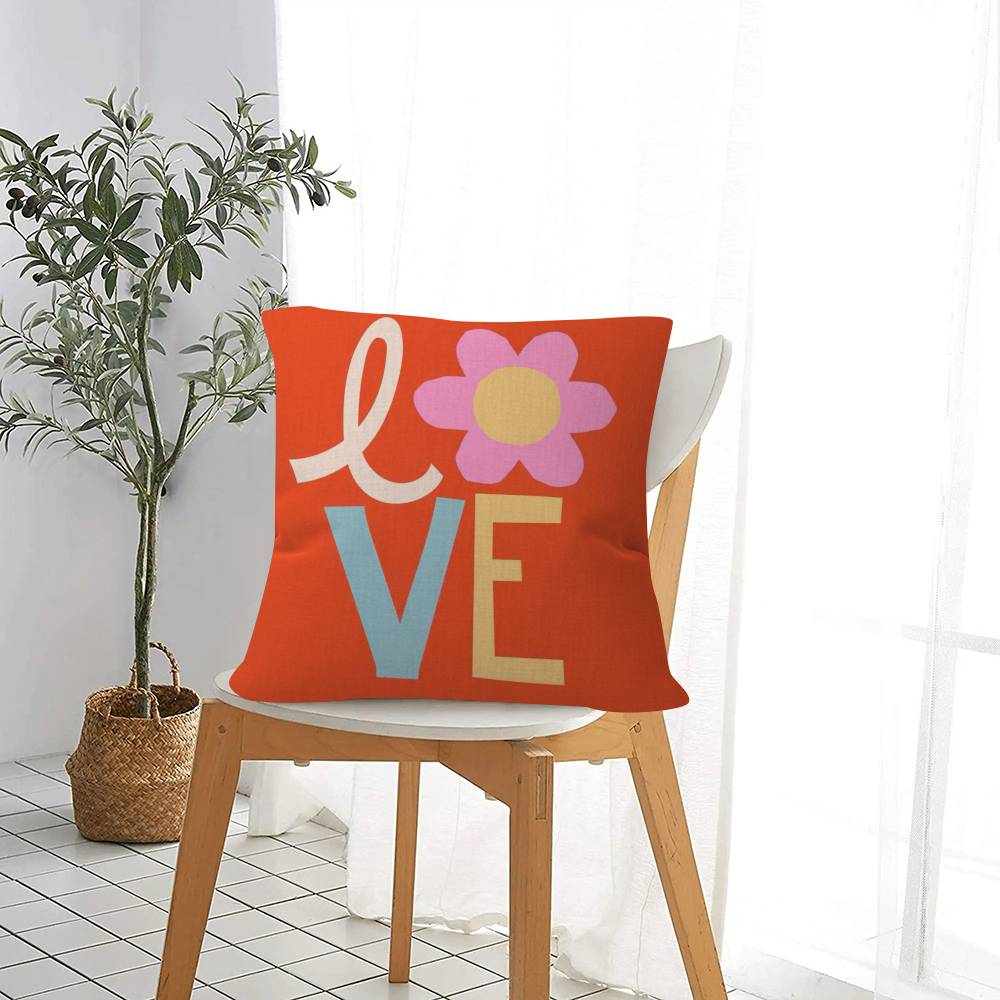Love Fashion Pillowcase Toon Gift Cushion Cover Bedroom Home Sofa Chair Seat Decor Pillow Case