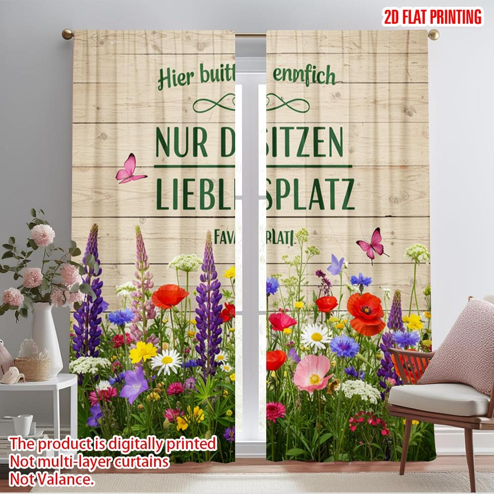 

2pcs 2D flat printing Scene Curtains Simply Relax Enjoy Favorite Spot Fabric Without Electricity 0 Perfect for New Year 52.50×116.00 CM 2pcs