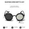 Unisex Retro Manual Dimming Sunglasses ND Adjustable Design Outdoor PC Frame Comfortable Fit