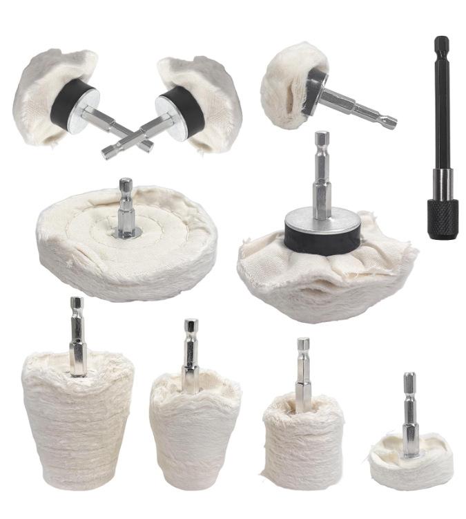 6-Piece Polishing Flap Wheel and Wax Set for Metal Grinding