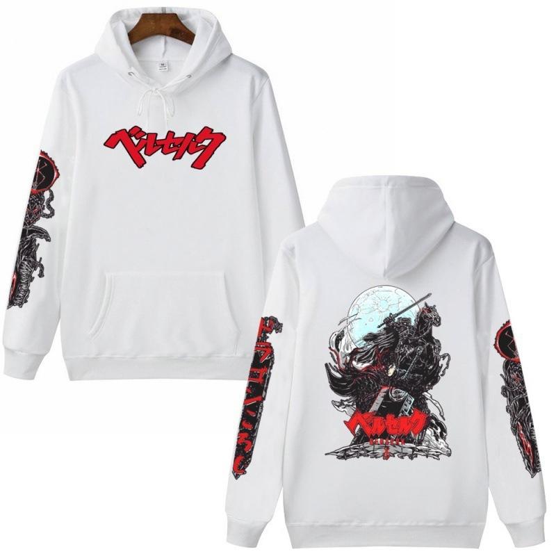 Berserk Espada Viento Leyenda Guts Sudadera con Capucha Parte Superior de Forro Polar Chaqueta Jersey Sudadera con Capucha