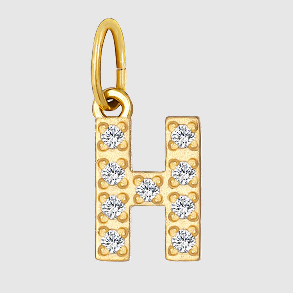 Chi Hang Schmuck: Zirkon Edelstahl Buchstaben- und Zahlanhänger für DIY Halsketten-/Armband.