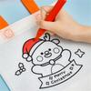 10-40PCS Kids Christmas Diy Painting Tote Bag Cartoon Coloring Reusable Craft Gift Bag Holiday Party Supplies Home Decoration