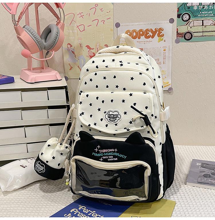 Japanese Girls Backpack With Nylon Material And Large Capacity For School Use