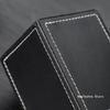 Portapenne in Pelle Creativo Cancelleria Studente Ufficio Semplice Astuccio Quadrato Organizer da Scrivania Nero Business
