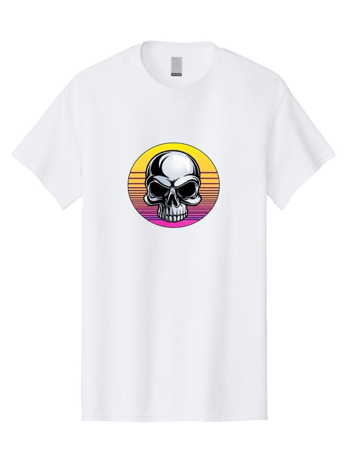 Skull-2 Mens Graphic Tee, 100% Cotton, Casual Summer Wear S разноцветный