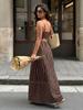 Maxi Abiti Estivi da Donna 2026 Spalline Sottili Boho Floreale a Righe Ospite Matrimonio Vacanza al Mare Abito Lungo Svasato