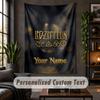 Personalizovaná nástěnná tapiserie, Led Zeppelin vlastní text, měkká látka nástěnné umění pro vnitřní dekoraci