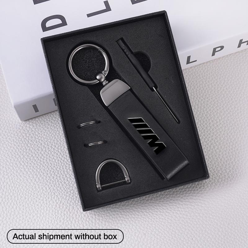 Fashion Car Alloy Leather Key Rings Chain For BMW M X1 X2 X3 X5 X6 E46 E34 E30 F30 G20 E39 E90 E36 E60 Auto Keychain Accessories msbr98